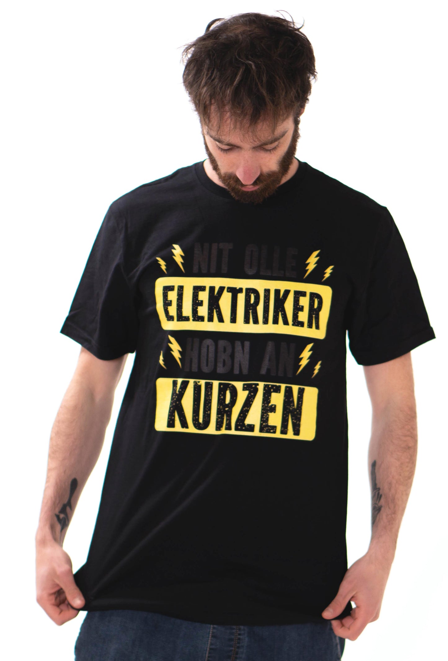 Nit olle Elektriker hobn an Kurzen | Herren Shirt