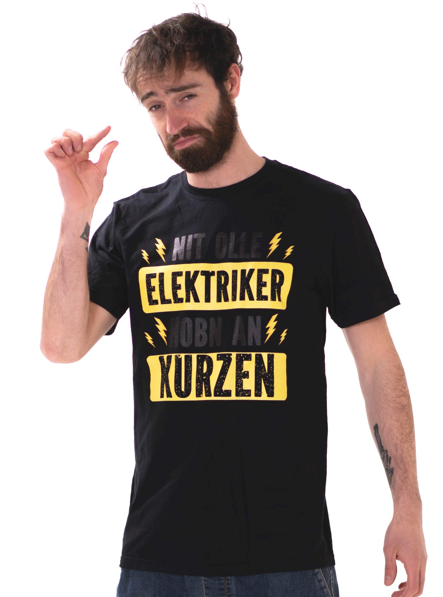 Nit olle Elektriker hobn an Kurzen | Herren Shirt