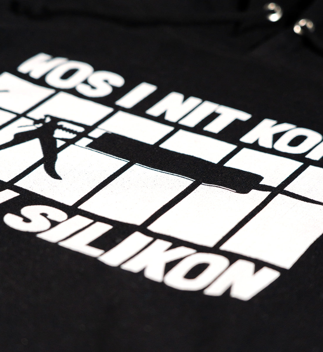 Wos i nit konn, konn Silikon | Unisex Kapuzenpullover Hoodie
