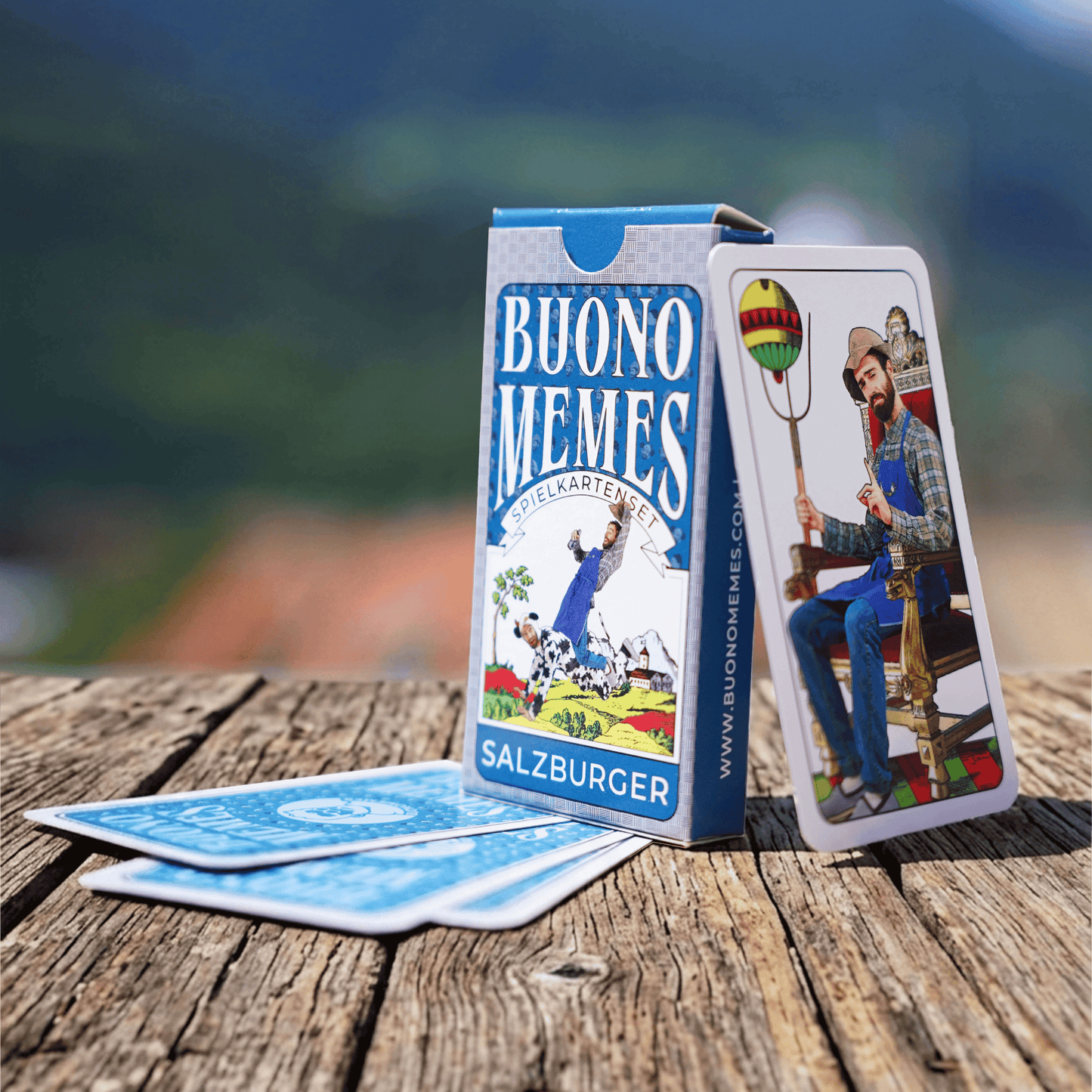 Buonomemes Wattkarten - Spielkartenset - Salzburger