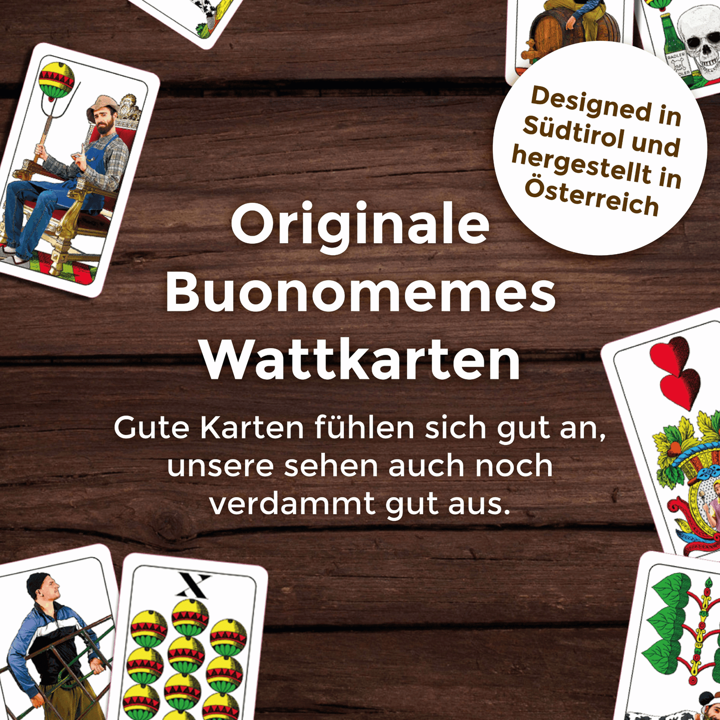 Buonomemes Wattkarten - Spielkartenset - Salzburger