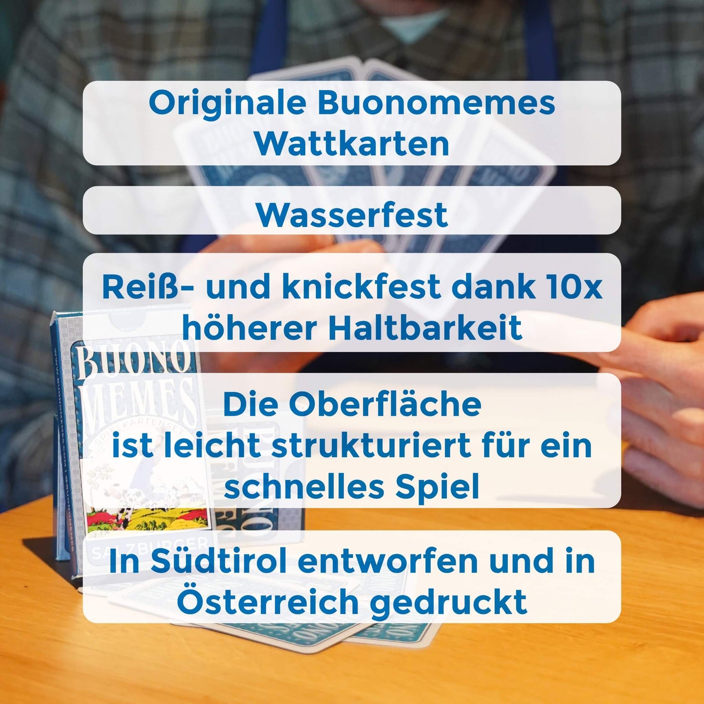 Buonomemes Wattkarten - Spielkartenset - Salzburger
