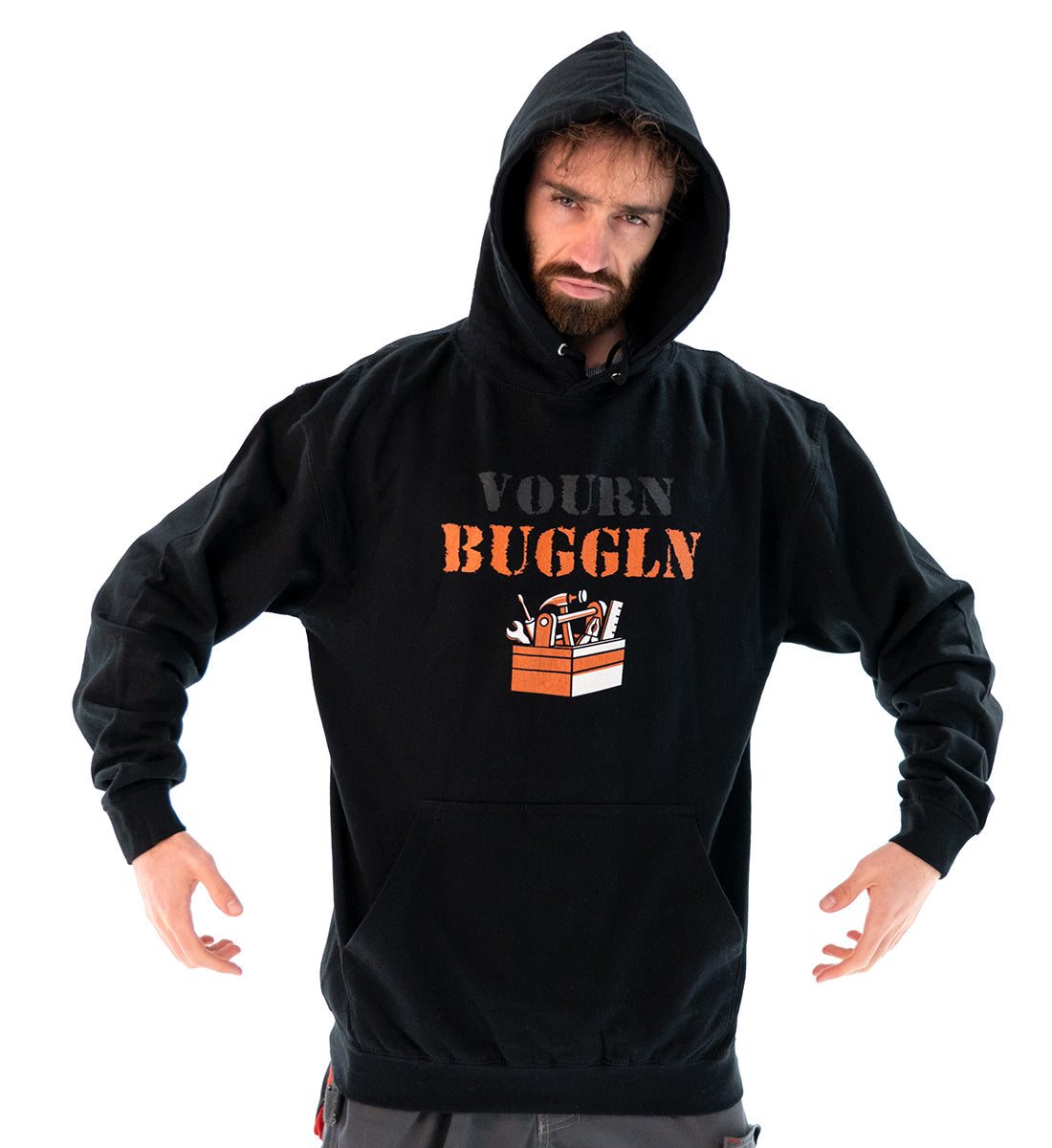 Vourn Buggln - Hintn Party | Black Unisex Kapuzenpullover Hoodie